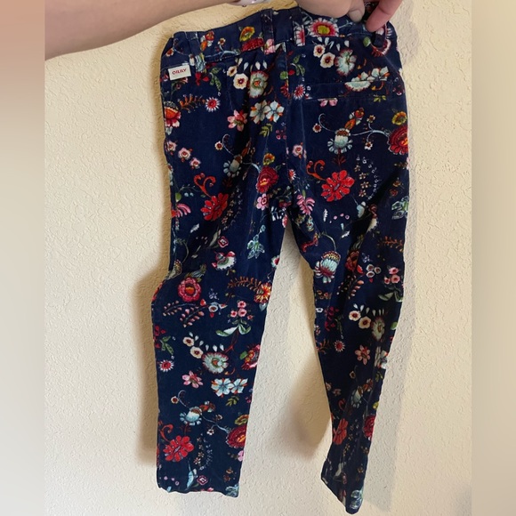 Fantastic dark blue w/floral pattern corduroy pants. No rips/tears/holes/fading. - Picture 3 of 5